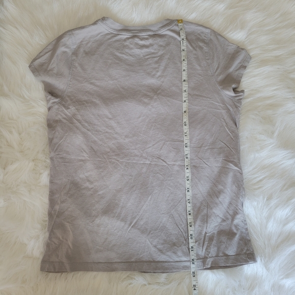 Universal Thread 'Love More' Cap Sleeve TShirt M EUC Light Gray 100% Cotton - Picture 6 of 6